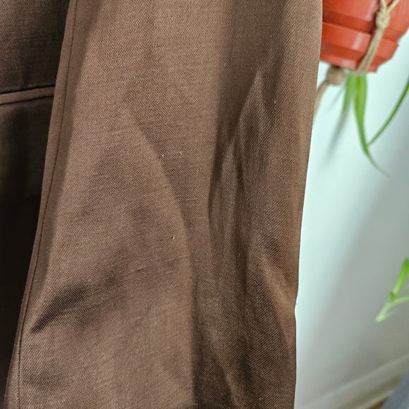 NWOT Zara Single Breasted Oversized Satin Blazer Jacket Sz M Brown NEW - Picture 8 of 13